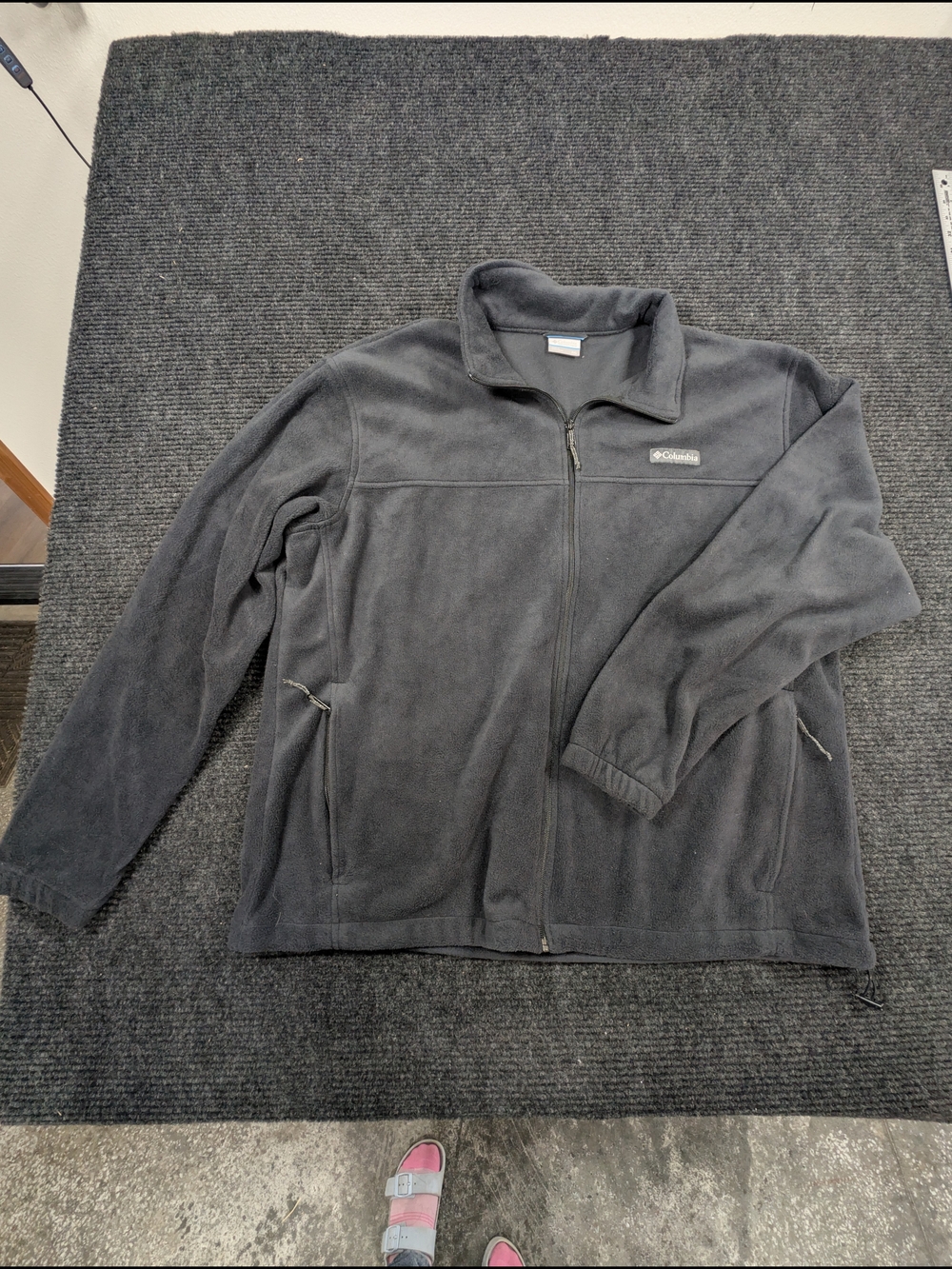Columbia Men's Full-Zip Fleece Jacket in Charcoal Gray